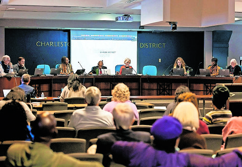 Board members start to discuss motions during a Charleston County ...