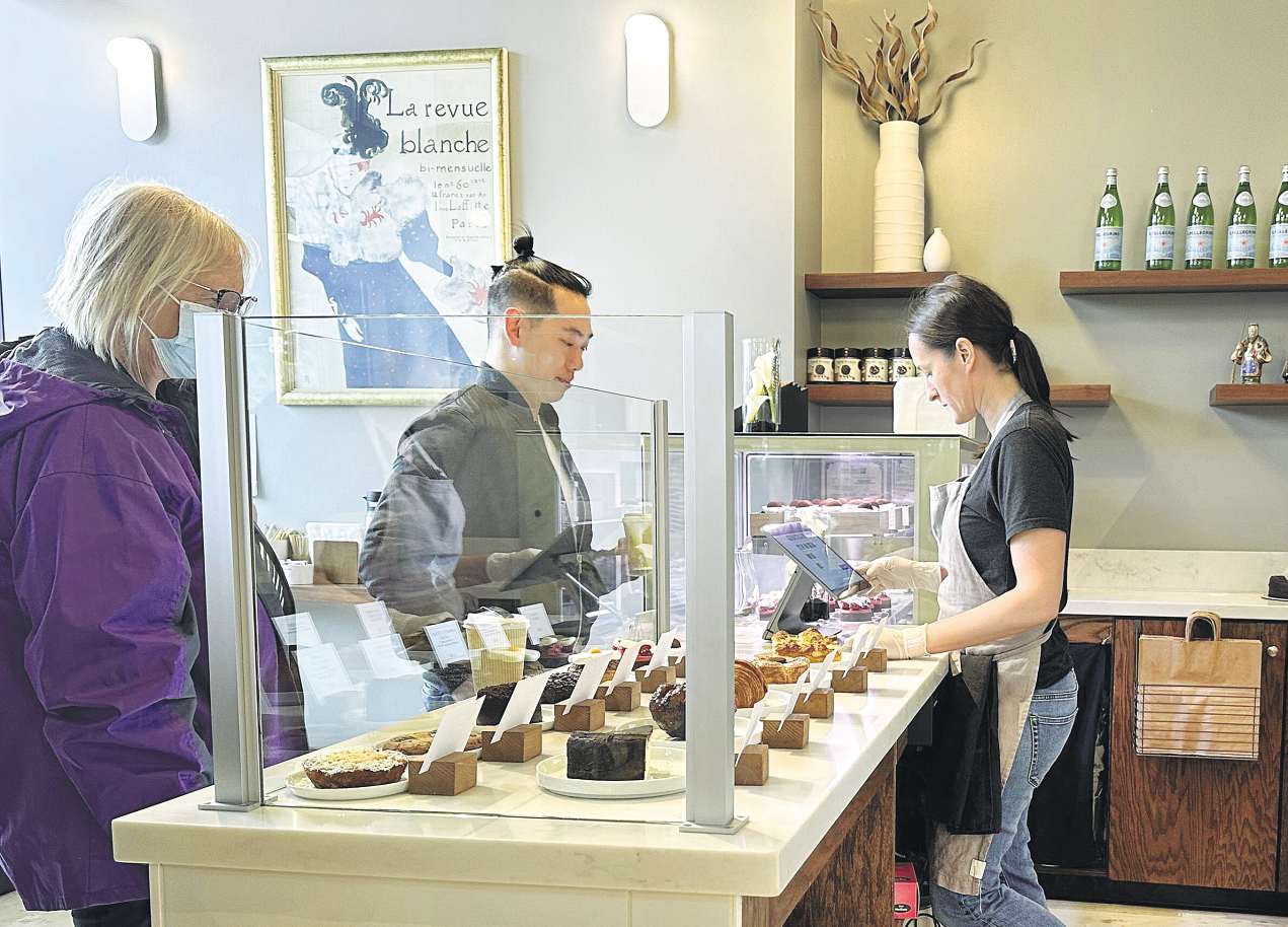 The line at T55 Patisserie in Bothell often forms before the shop opens