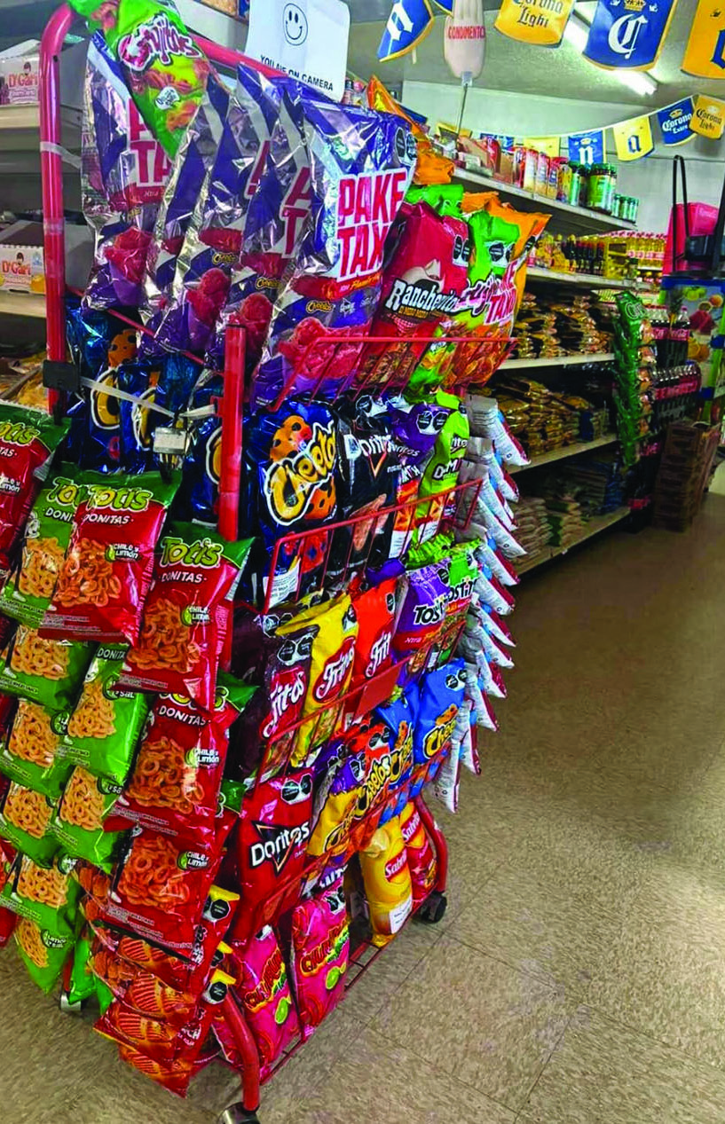 Takis In Store Display the market s stocked shelves included snacks popular with customers ...