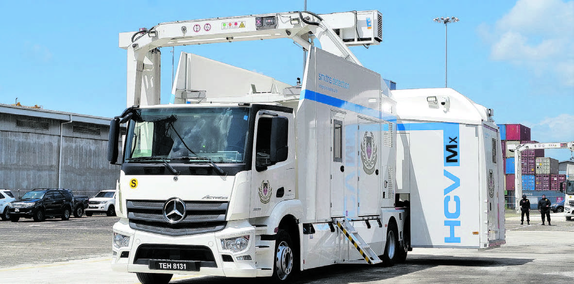 One of the two mobile port container scanners commissioned at the Port ...