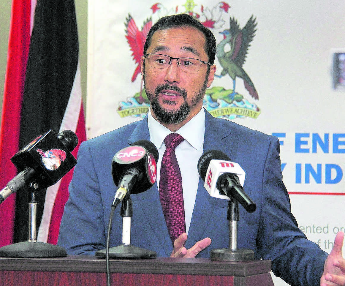 Minister of Energy and Energy Industries Stuart Young during yesterday ...